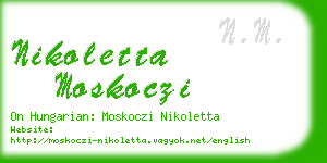 nikoletta moskoczi business card